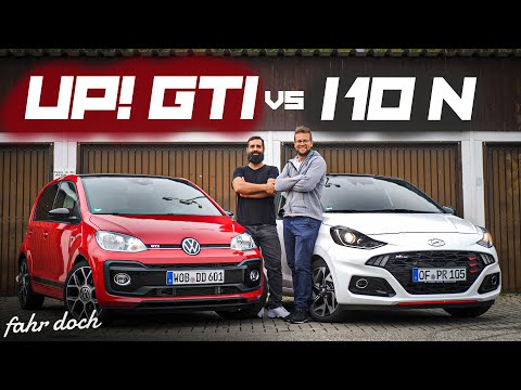 DUEL OF THE MINI BLOWGUNS! VW UP GTI vs. HYUNDAI i10 N-LINE | Comparison | Drive it