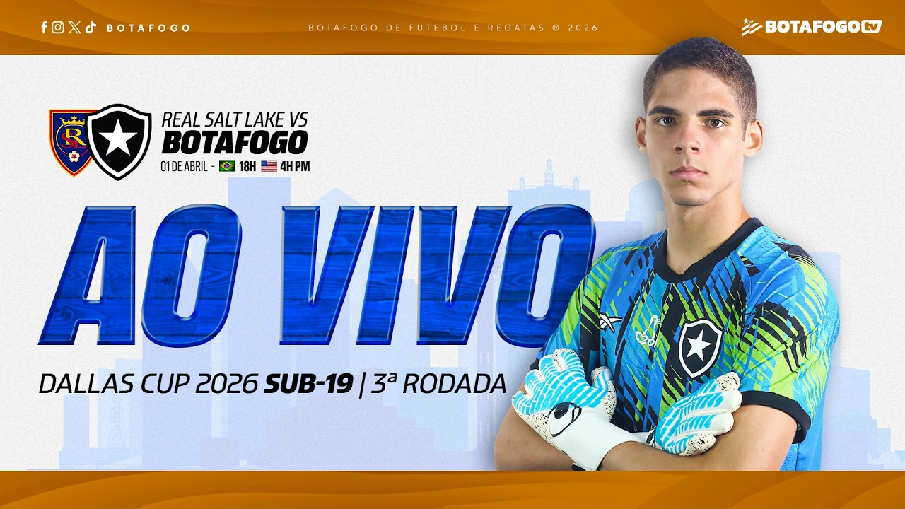 AO VIVO: Botafogo enfrenta o Real Salt Lake valendo vaga nas semifinais da Dallas Cup Sub-19