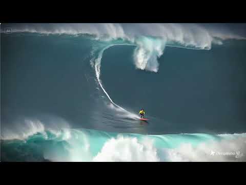 The Wave That Watches — A Surfer’s Battle at Nazaré 🌊🔥