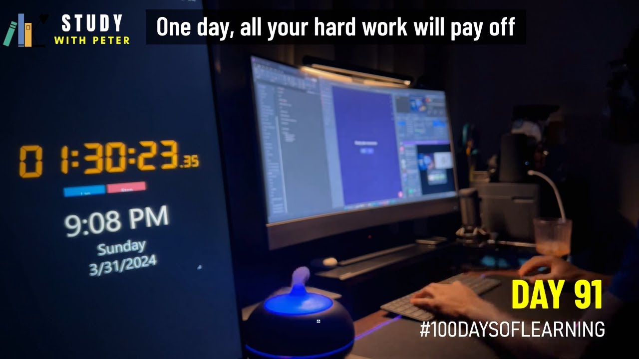 2HRS Study With Me  - #100daysoflearning - DAY 91  #studywithpeter