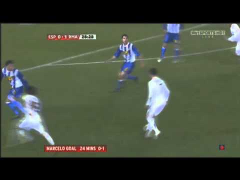 Espanyol 0-1 Real Madrid Highlights Marcelo Goal 24 min. 13/02/11