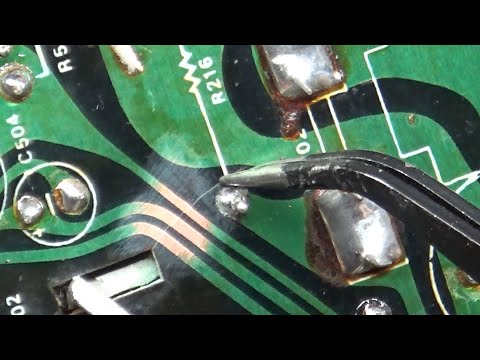 19" Kortek/Imperial KT-1420A Arcade Monitor Chassis Repair - Horizontal Collapse - Cracked Board