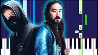 Steve Aoki &amp; Alan Walker - Are You Lonely feat. ISAK Piano Tutorial EASY (Piano Cover)