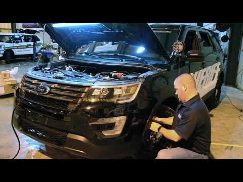 How to install a Setina PB400 or PB450-L LED Push Bumper, shown on a Ford Interceptor (Explorer)