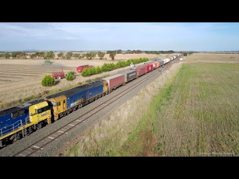 5MA5 Pacific National Container Train With NR73 NR60 G530 (7/12/2023) - PoathTV Australian Railways