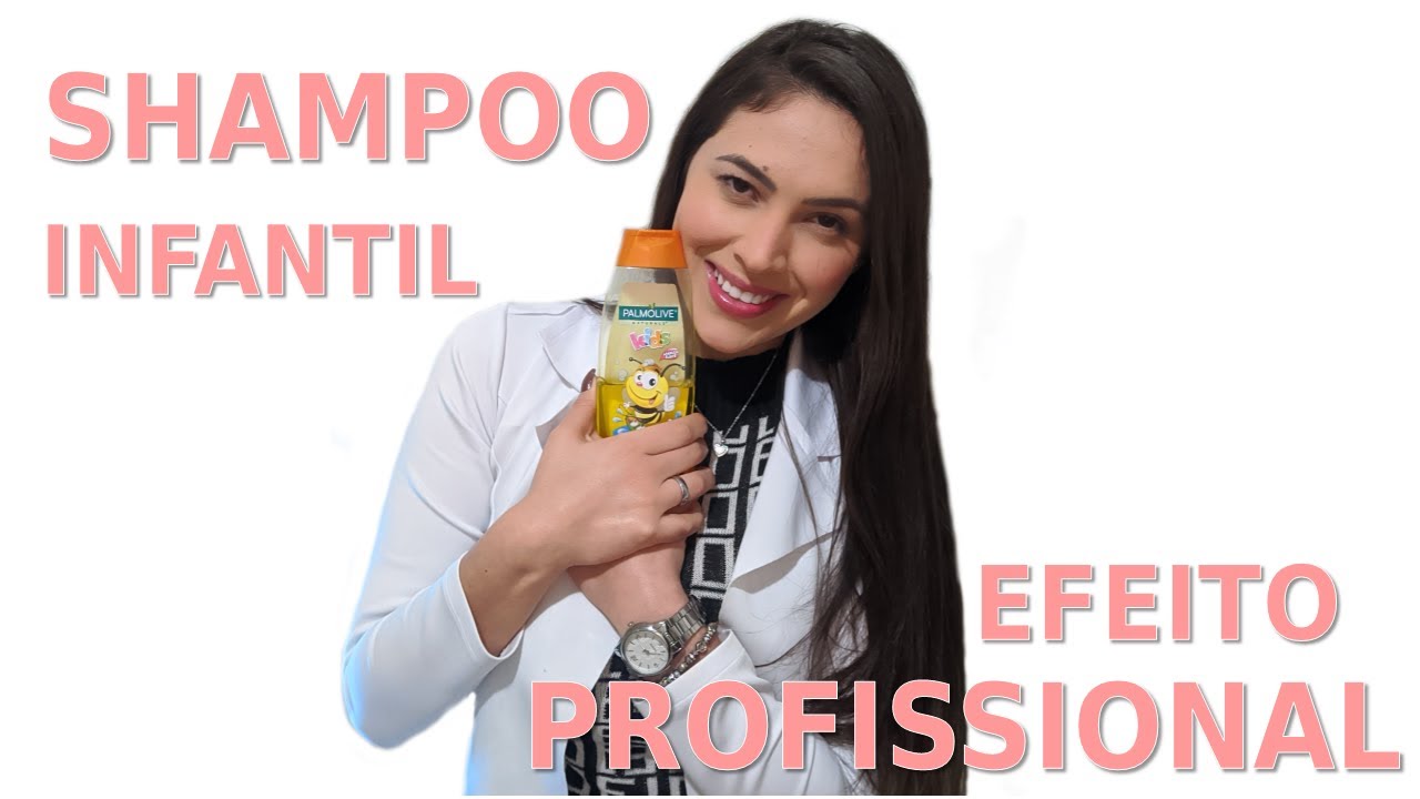 Shampoo infantil de 10 reais  com efeito de shampoo profissional