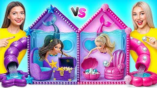 One Colored House Challenge Barbie vs Bratz Mermaids | Crazy Challenge by Multi DO Girls
