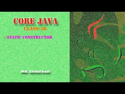 Core Java Bangla Tutorialstatic Constructor Class 38