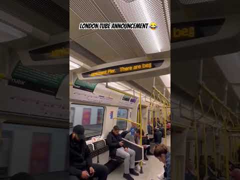 Funny Train Announcement in London #london #tube #train #travel