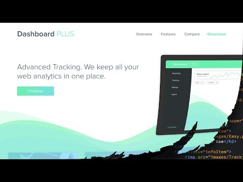 Web Design Speed art + Speed Code - Dashboard App Landing Page