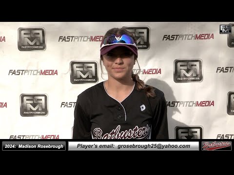 2024 Madison Rosebrough 4.0 GPA, Shortstop & Outfielder Softball Skills Video - Batbusters Gomes/Cox