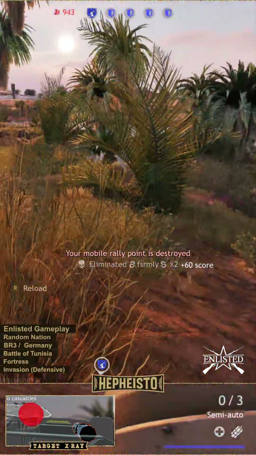 Anti Tank Gunner eliminates Crusader with Panzerfaust 60