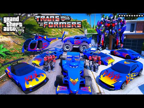 Stealing TRANSFORMERS "OPTIMUS PRIME" Cars with Franklin  GTA 5 RP!