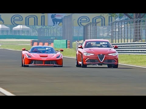 Alfa Romeo Giulia Quadrifoglio vs La Ferrari - Monza