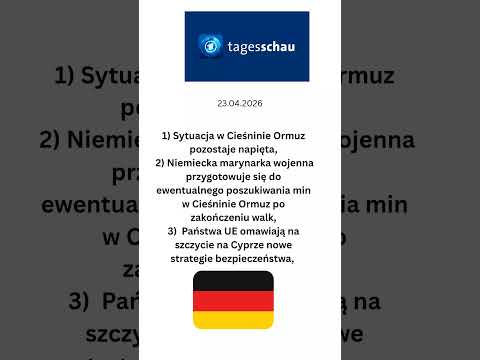 Niemiecki dziennik telewizyjny @tagesschau 23 kwietnia