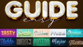 New 3D Text Effect Generator with PSD Templates Photoshop Tutorial Part 1