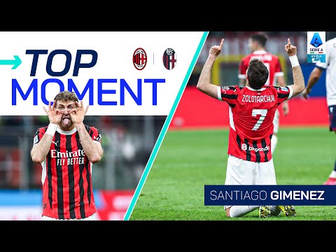 First Brace in Serie A for Santi Gimenez | Top Moment | Milan-Bologna | Serie A 2024/25