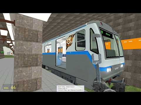 Garry's Mod metrostroi поездка по карте (Правобережная линия 1991) на Русиче