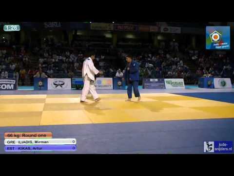 Judo 2013 European Championships U18 Tallinn: Iliadis (GRE) - Kikas (EST) [-66kg]