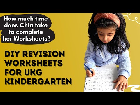 DAILY PRACTICE WORKSHEETS FOR UKG, KINDERGARTEN | DIY Revision Activity Sheets for 5-6 year Kids