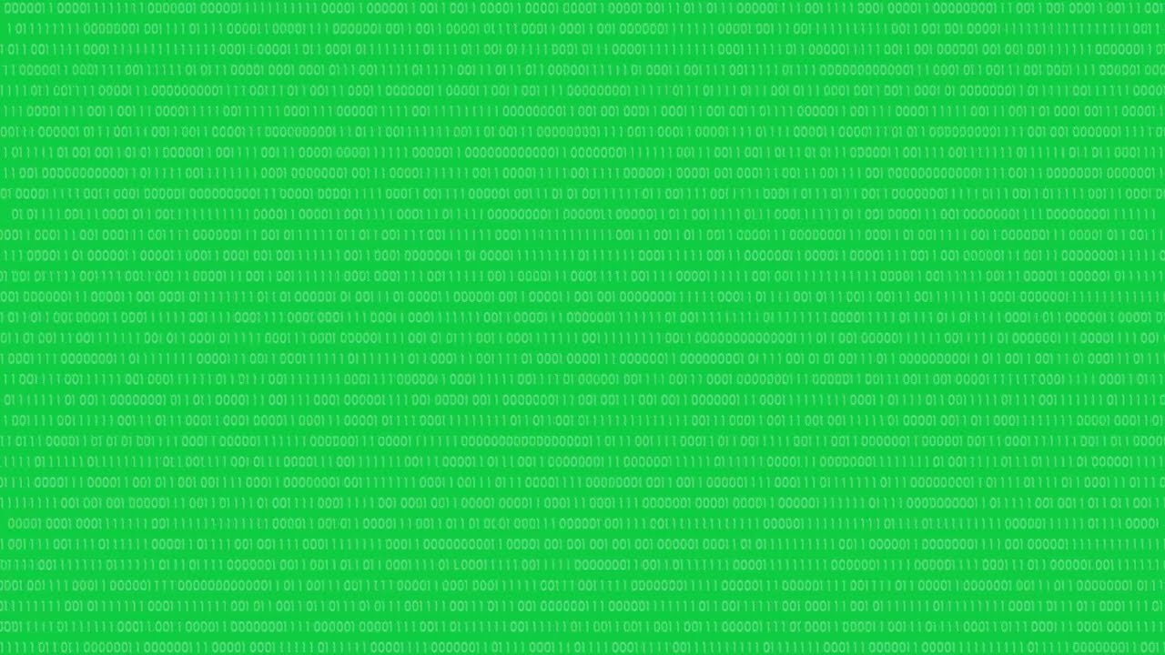 Green Screen | Animated Binary Code  Background great for AI (Artificial Intelligence)