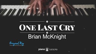 One Last Cry - Brian McKnight (KARAOKE PIANO COVER)