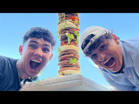 LA TORRE DE HAMBURGUESAS MAS ALTA DEL MUNDO🍔| EL NACHETO