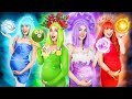 Four Elements Are Pregnant Fire Water Air And Earth Girl