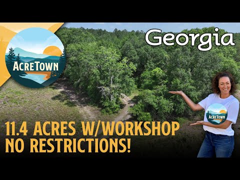 Georgia Land for Sale near Jesup | 11.4 acres w/Workshop | Easy, Private Driveway | No Restrictions!