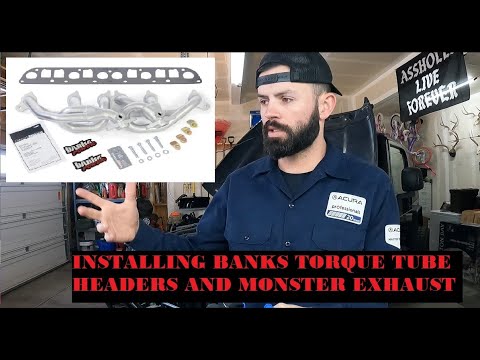 06 JEEP LJ 4.0 BANKS TORQUE TUBE HEADERS/ MONSTER CAT BACK EXHAUST INSTALL