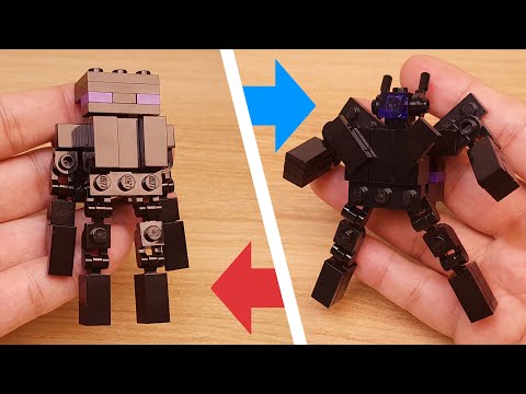 Mini LEGO brick monster mob transformer mech - Lastman (similar to Enderman)  #LEGO #レゴ変形ロボ #레고변신로봇