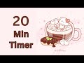 20 Mins - Study Timer Work with me Cat Coffee with Marshmallow #timer #20min #20minsleep #lofichill