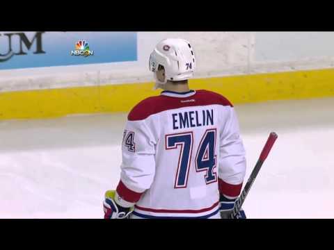 Alexei Emelin Flips Milan Lucic With Huge Hip Check! 3/24/14