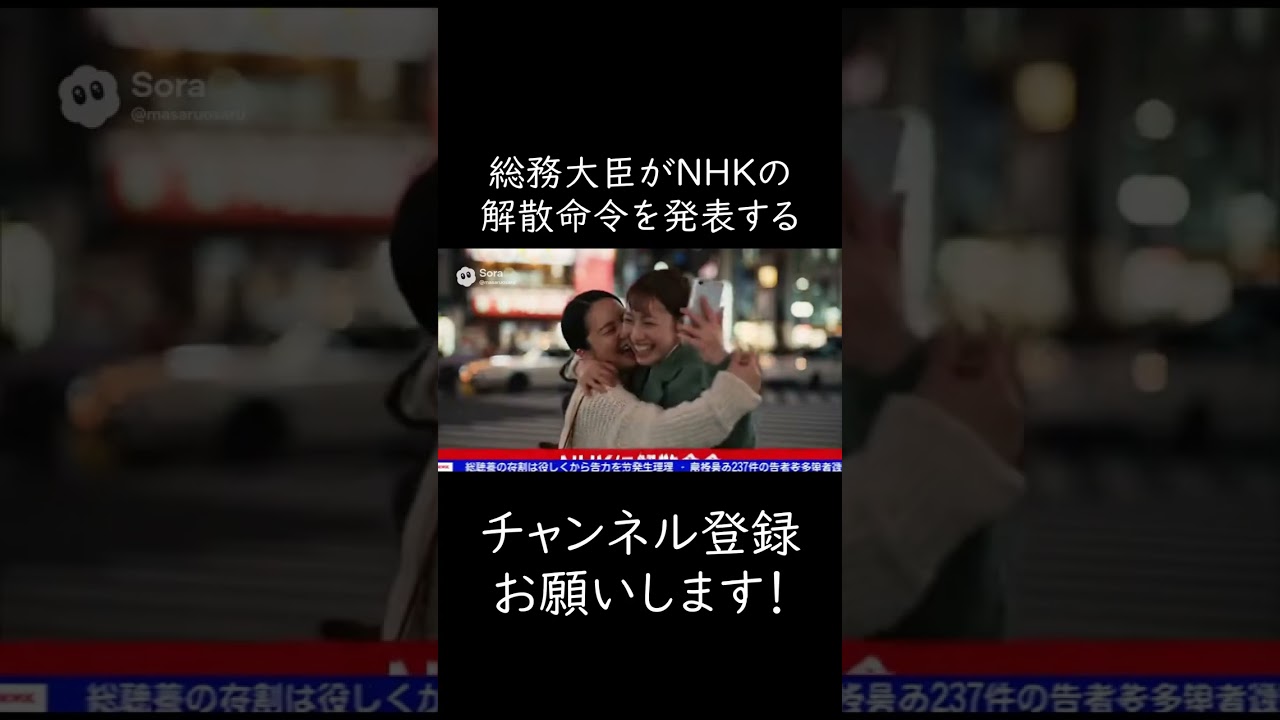 総務大臣がNHKの解散命令を発表