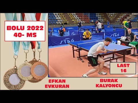 BOLU TOURNAMENT 2022 | EFKAN EVKURAN - BURAK KALYONCU | IVTTA | 40- MS
