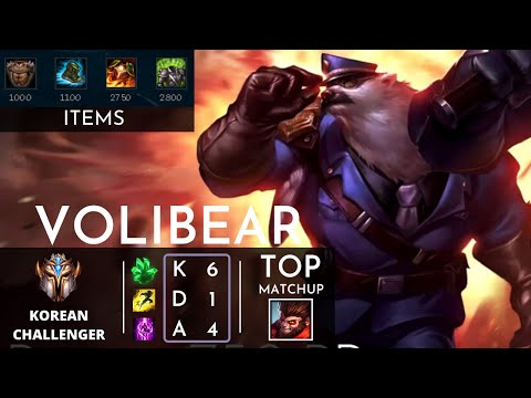 VOLIBEAR TOP vs WUKONG | KR CHALLENGER | PATCH 10.13 | #01