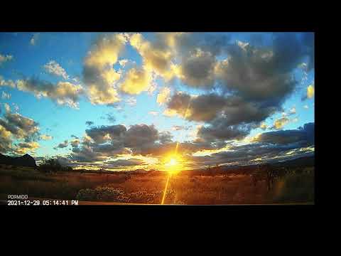 Setting sun in December