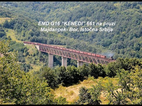 Lokomotiva EMD G16 661 na pruzi Majdanpek- Bor