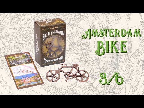 Metal Puzzle Amsterdam Bike - Metal Travellers Collection - Overview