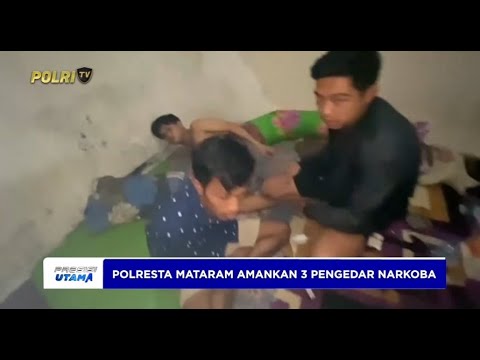 POLRESTA MATARAM AMANKAN 3 TERDUGA PENGEDAR NARKOBA DI GUNUNGSARI