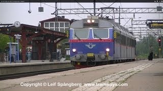 preview picture of video 'SJ X12 3222 and 3221 at Katrineholm, Sweden'