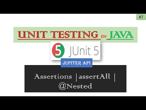 7 Junit5 Assertions Library Assertall Nested Unit Testing In Java Jupiter Api