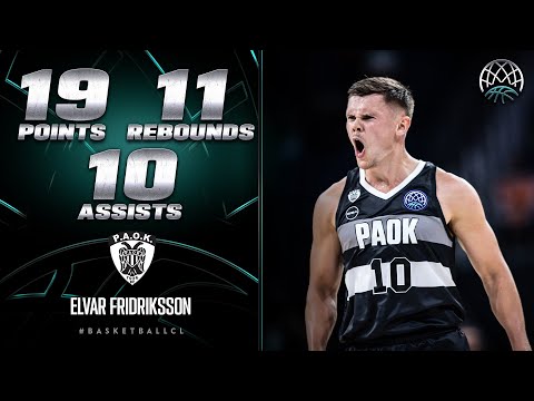 Elvar Fridriksson | Player Highlights | GALA v PAOK | Basketball Champions League 2023-24