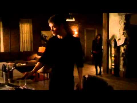 TVD 2X22 Stefan Katherine1  Klaus dagger Elijah then bites Katherine showing his blood is the cure