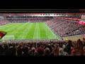 Mo Salah Song - Running down the wing. Live from the Kop at Anfield vs Spurs