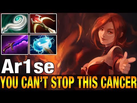 Ar1se 7.8k MMR Plays Lina With Daedalus and Maelstrom - Dota 2