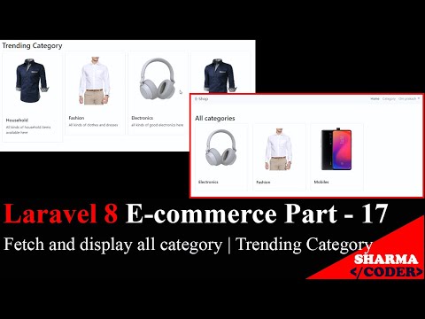 Laravel 8 E com Part 17 How to show trending category in laravel ecommerce | Fetch all Category
