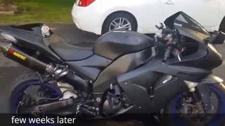 Alexlexuszxninja :full Akrapovic Exhaust System install 2006-07 zx10r gen 2 Alexlexuszxninja :full Akrapovic Exhaust System install 2006-07 zx10r gen 2