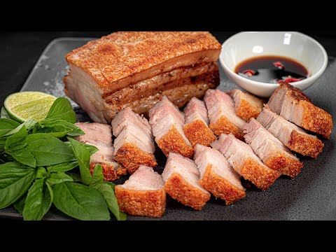 Cách làm THỊT HEO QUAY da giòn đều như TAN ra trong miệng khi ăn, KHÔNG bị cứng | Crispy Pork Belly