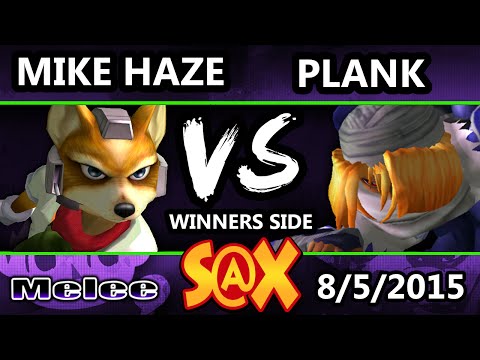 S@X - Plank (Sheik) Vs. Mike Haze (Fox) SSBM Tournament - Smash Melee